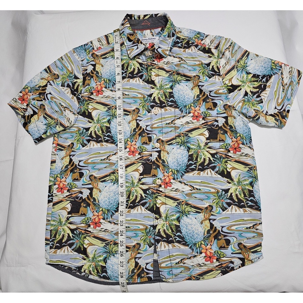 Tommy Bahama Coconut Point Shirt Mens M Hawaiian Aloha Surfboard Pineapple - Picture 2 of 11